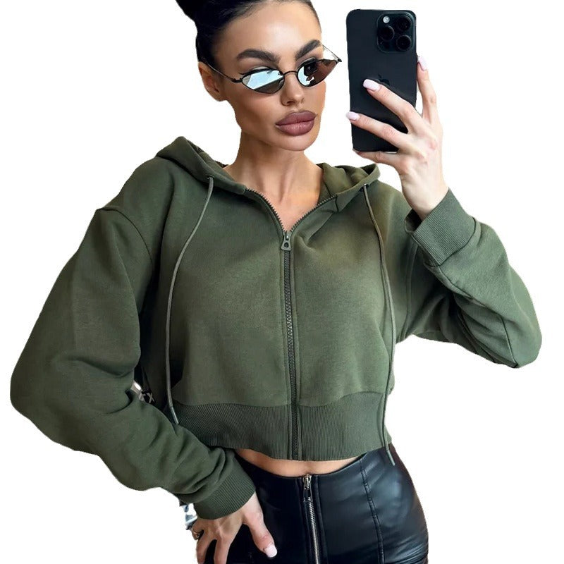 Cropped Zip-Hoodie i Urban Chic fra ModeFusion