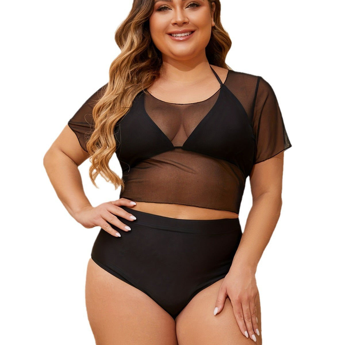 Stilrent Bikini-Oberteil med Transparent Detalj och Formande Passform