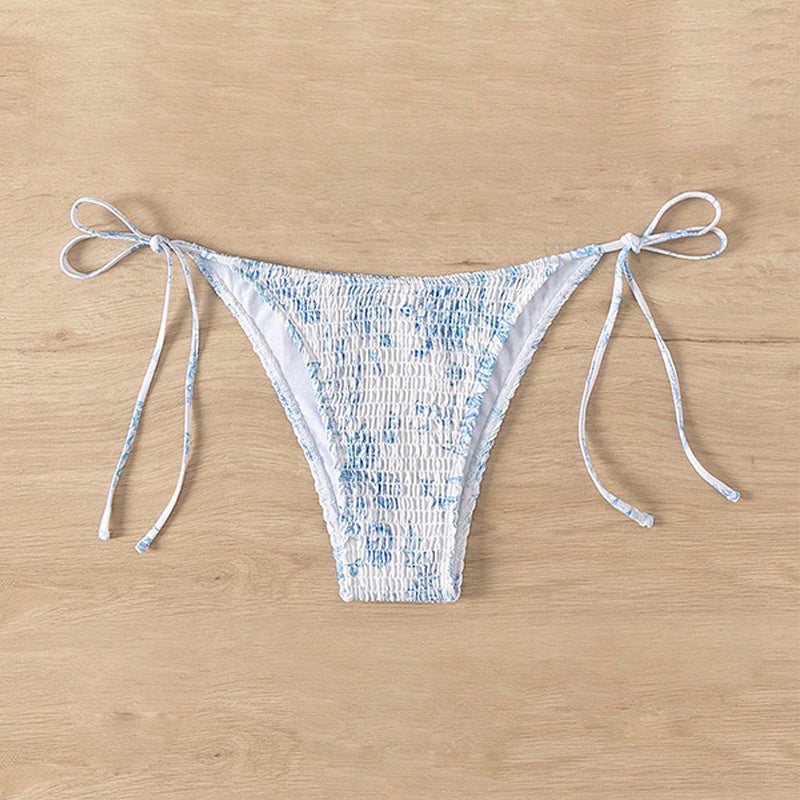 Stilrent Bikini-Höschen med justerbart snördesign