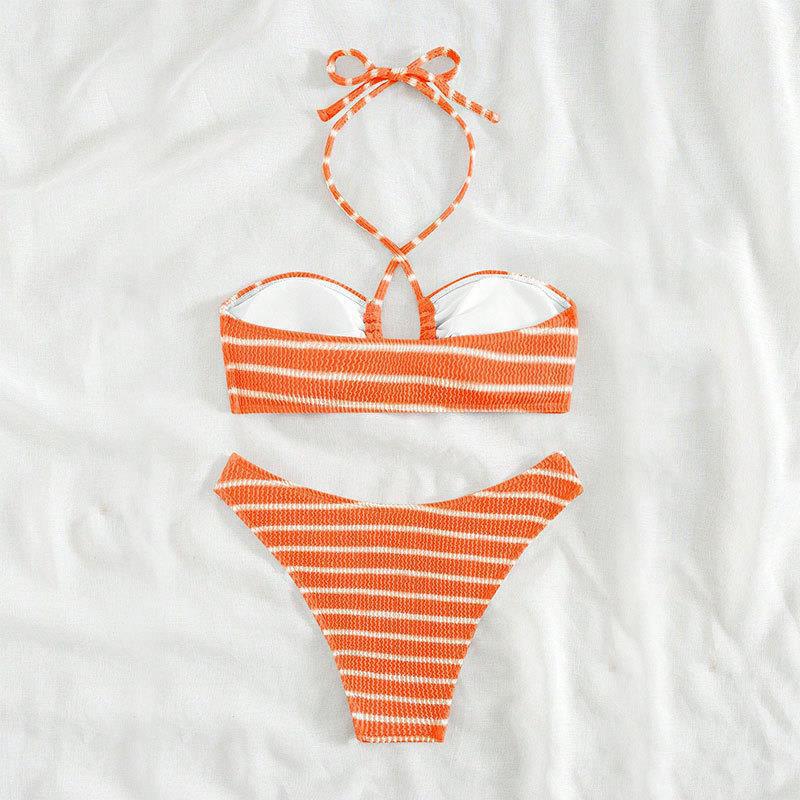 Snygg Bandeau-Bikini med Tidlös Randdesign