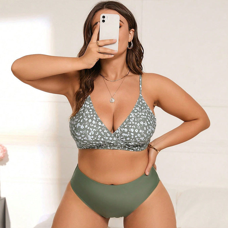 Blommig Bikiniset för Stilmedvetna Kvinna