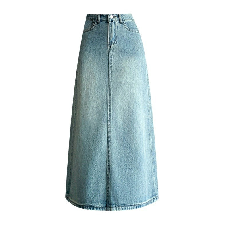 Elegant Maxi-Jeansskørt med feminint snit