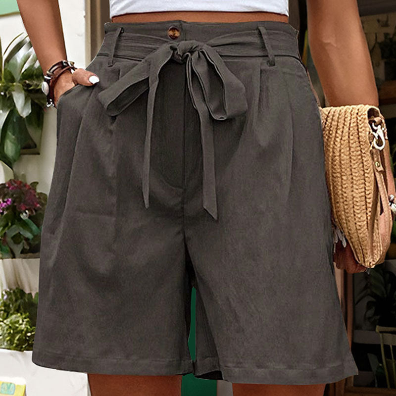 Stilfulde Chino-Shorts med Elegant Bælte til Damer