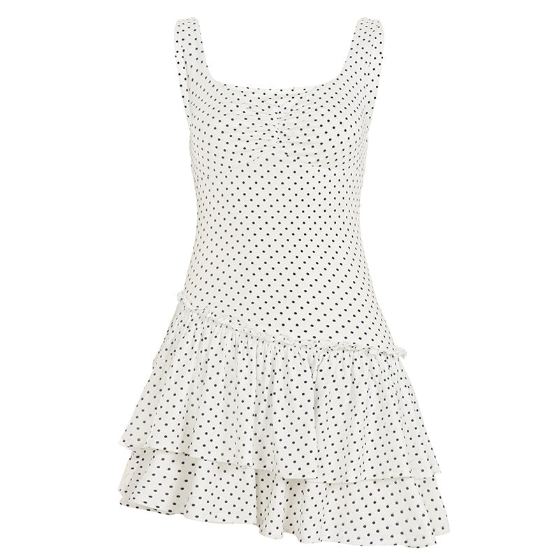 Elegant Baddräkt med Volangkjol och Puffärmar