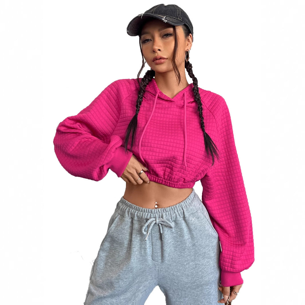 Stilfuld cropped Hoodie med raffineret struktur