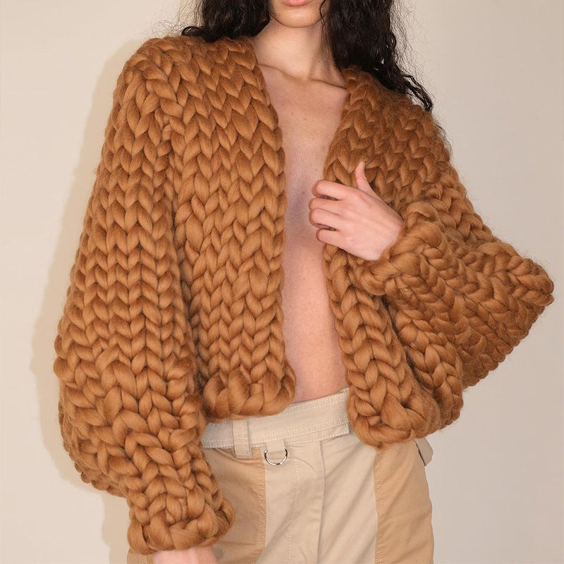 Feminine Chunky Stickad Tröja från StyleAura