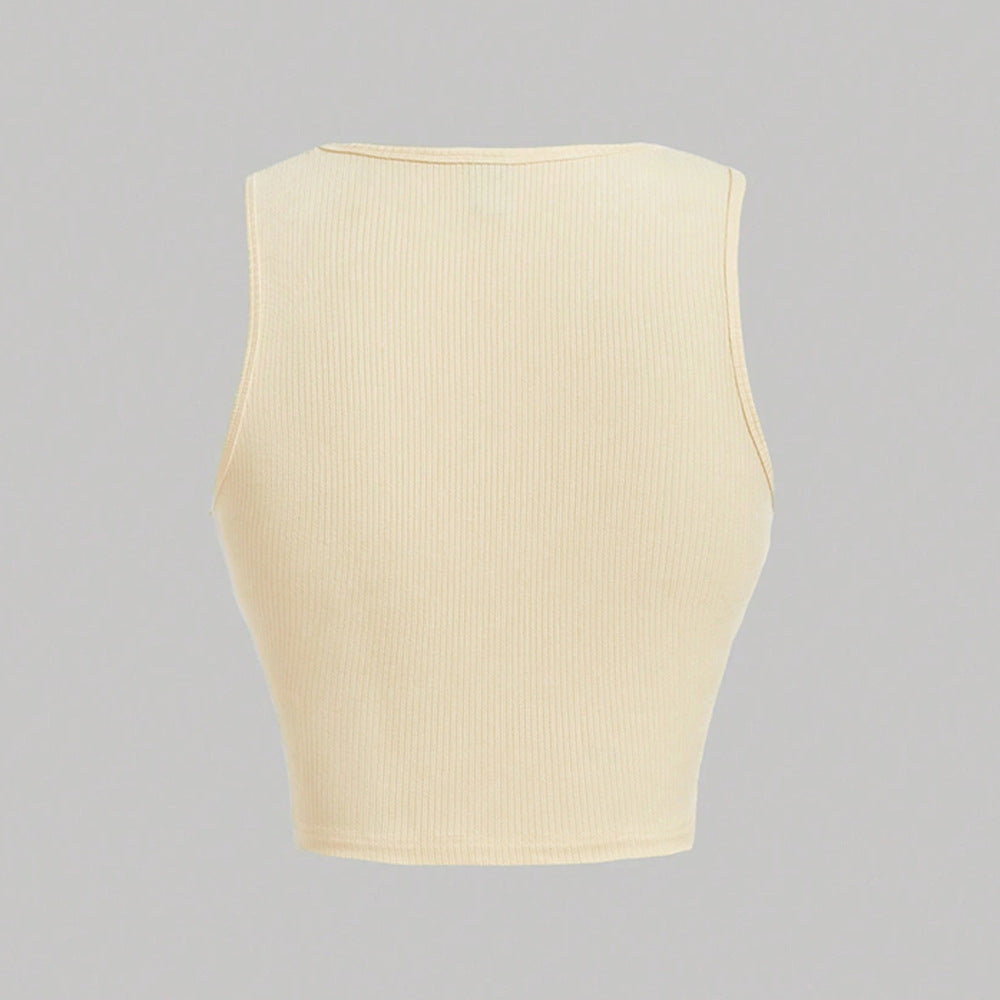 Feminint Cropped Top med Flæsedetaljer fra StjerneStil