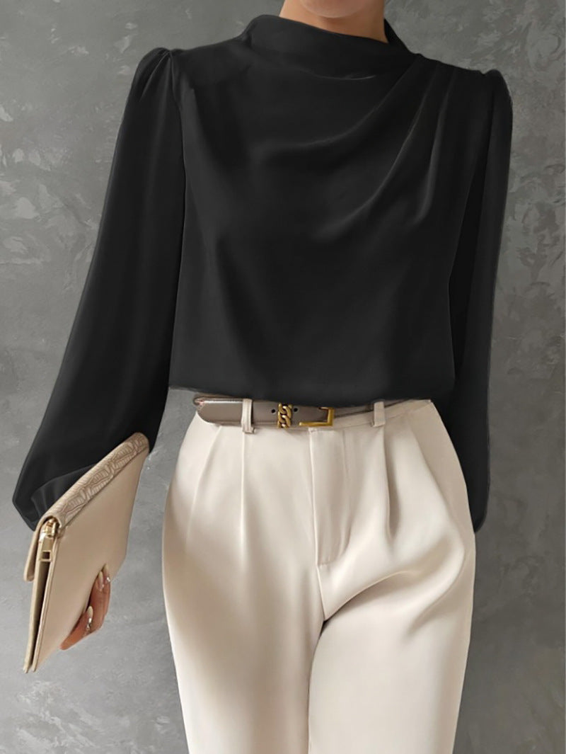 Elara | Elegant Långärmad Blus för Kvinnor