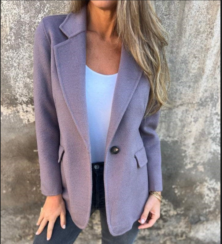 Chic kavaj för dam i lyxig fleece
