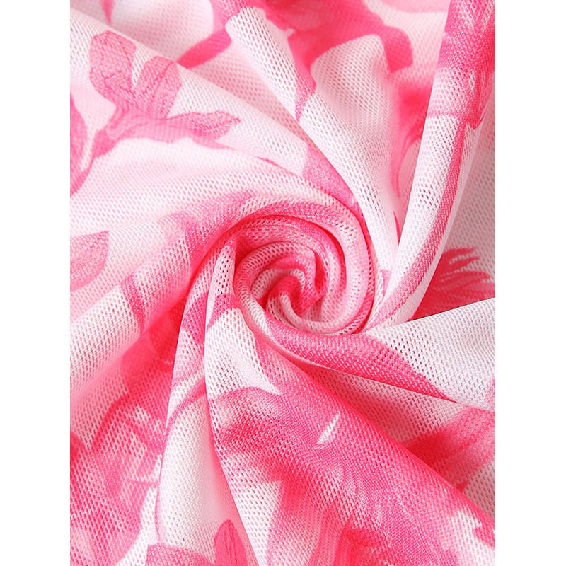 Feminint Badsätt med Blommönster och Lekfullt Wrap