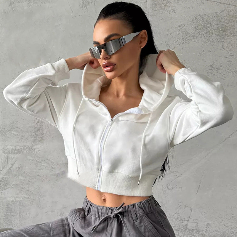 Cropped Zip-Hoodie i Urban Chic fra ModeFusion
