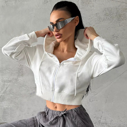 Cropped Zip-Hoodie i Urban Chic fra ModeFusion