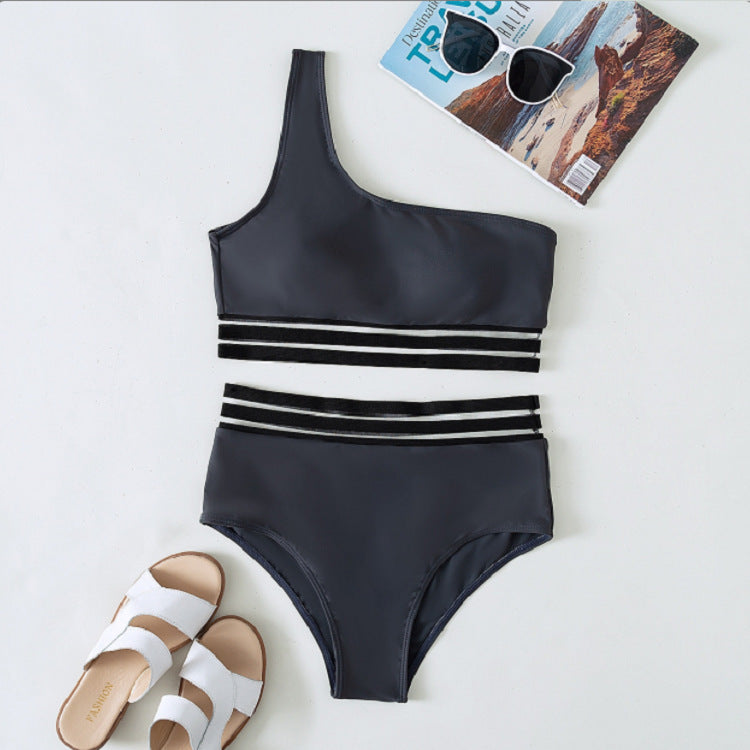 Elegant asymmetrisk bikini-set för kvinnor