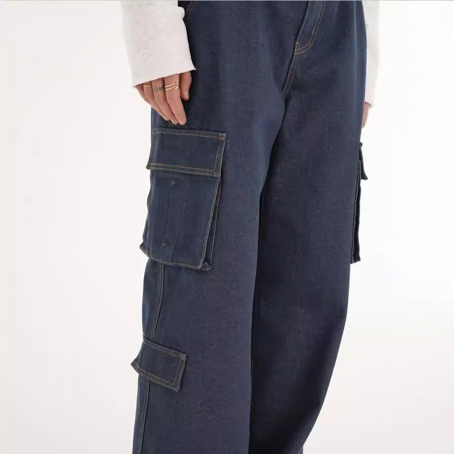 Stilfulde Cargo-Jeans med rummeligt snit og funktionelle lommer