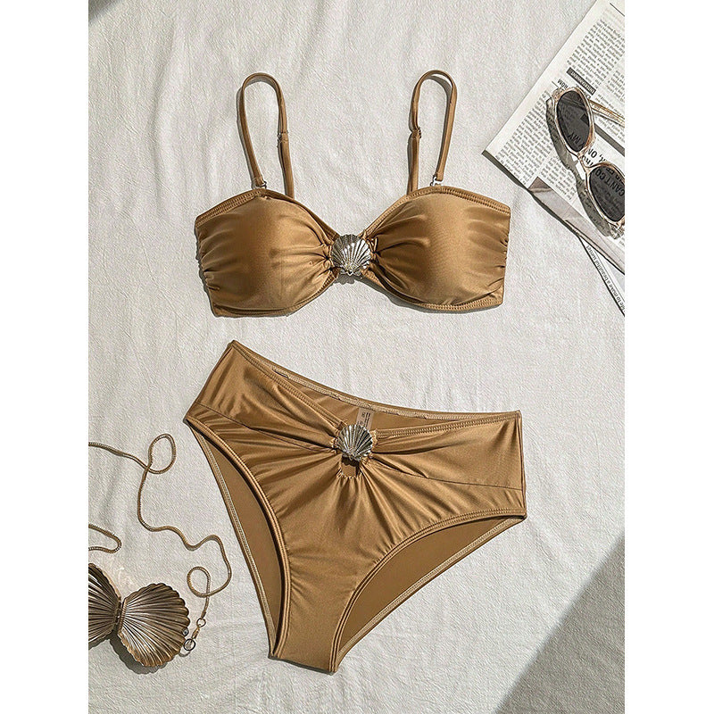 Eleganta Bikini-Set för Kvinna med Skulpterande Detaljer