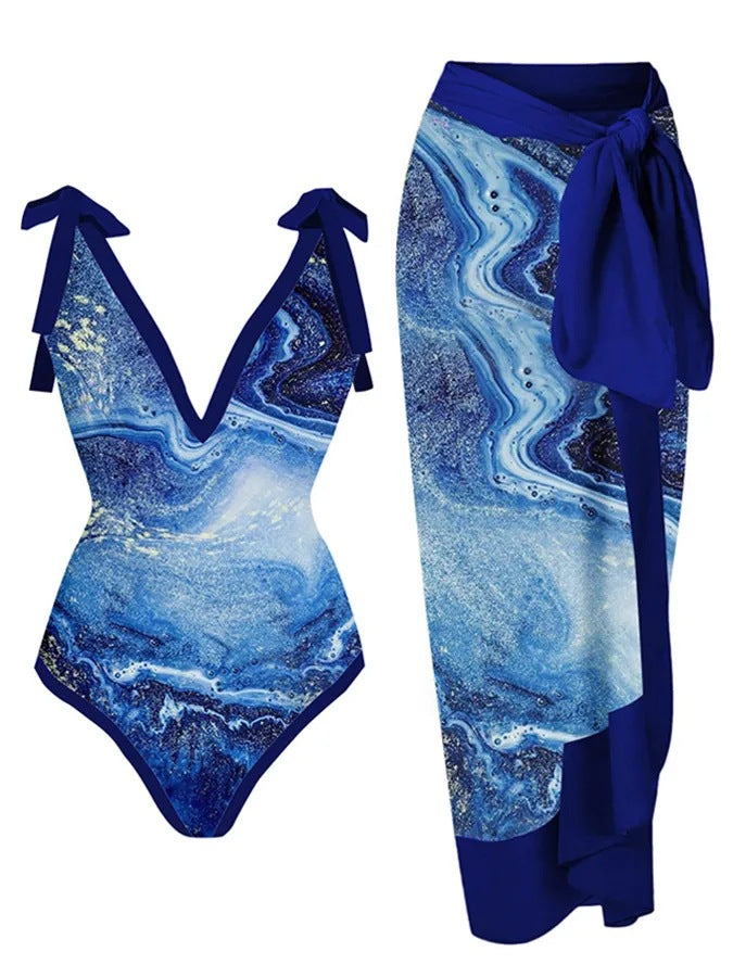 Elegant Badhälsning Set med Chic Knytdräkt