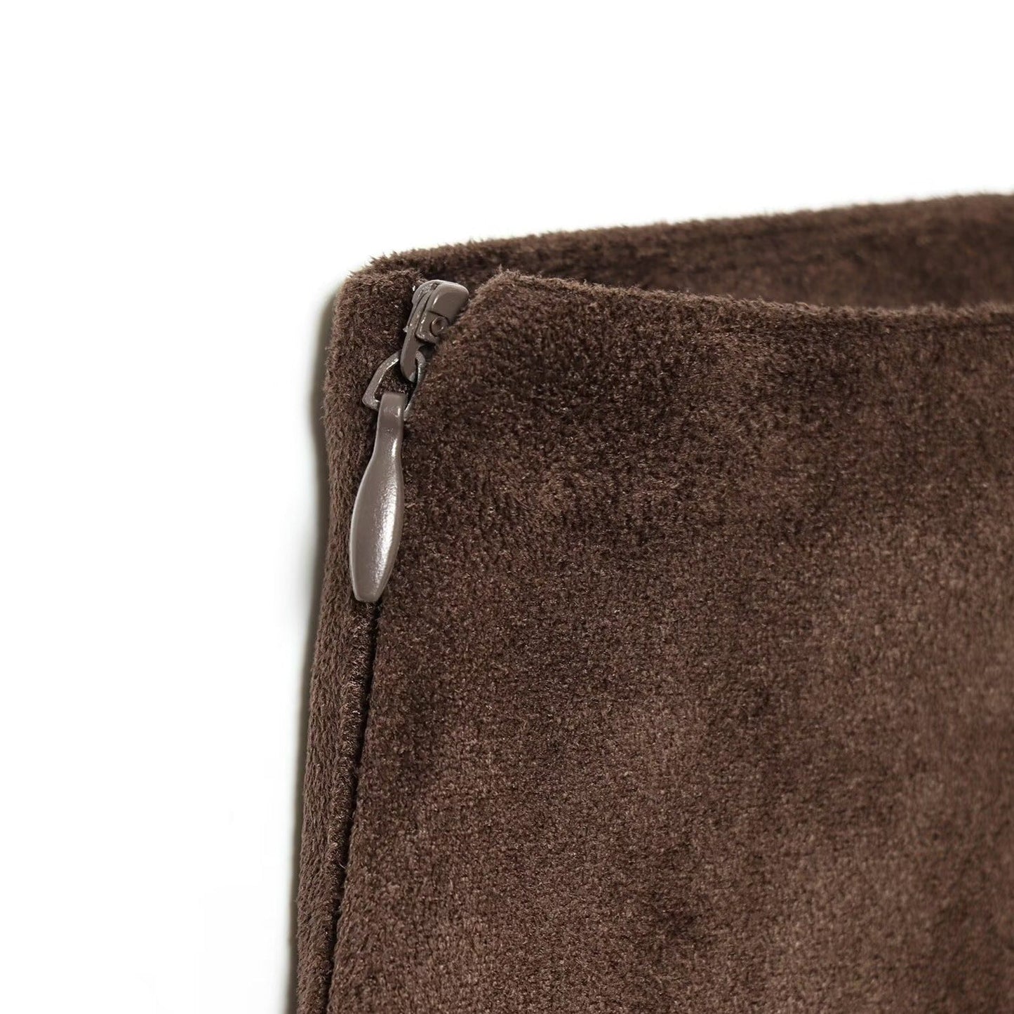 Elegant A-linjeformad kjol i mjukt mockaimitation