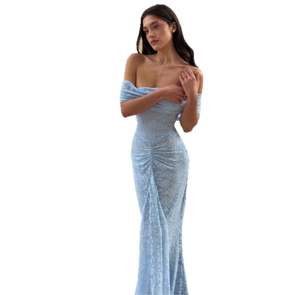Stilfullt Aftonklänning med Elegant Drapering
