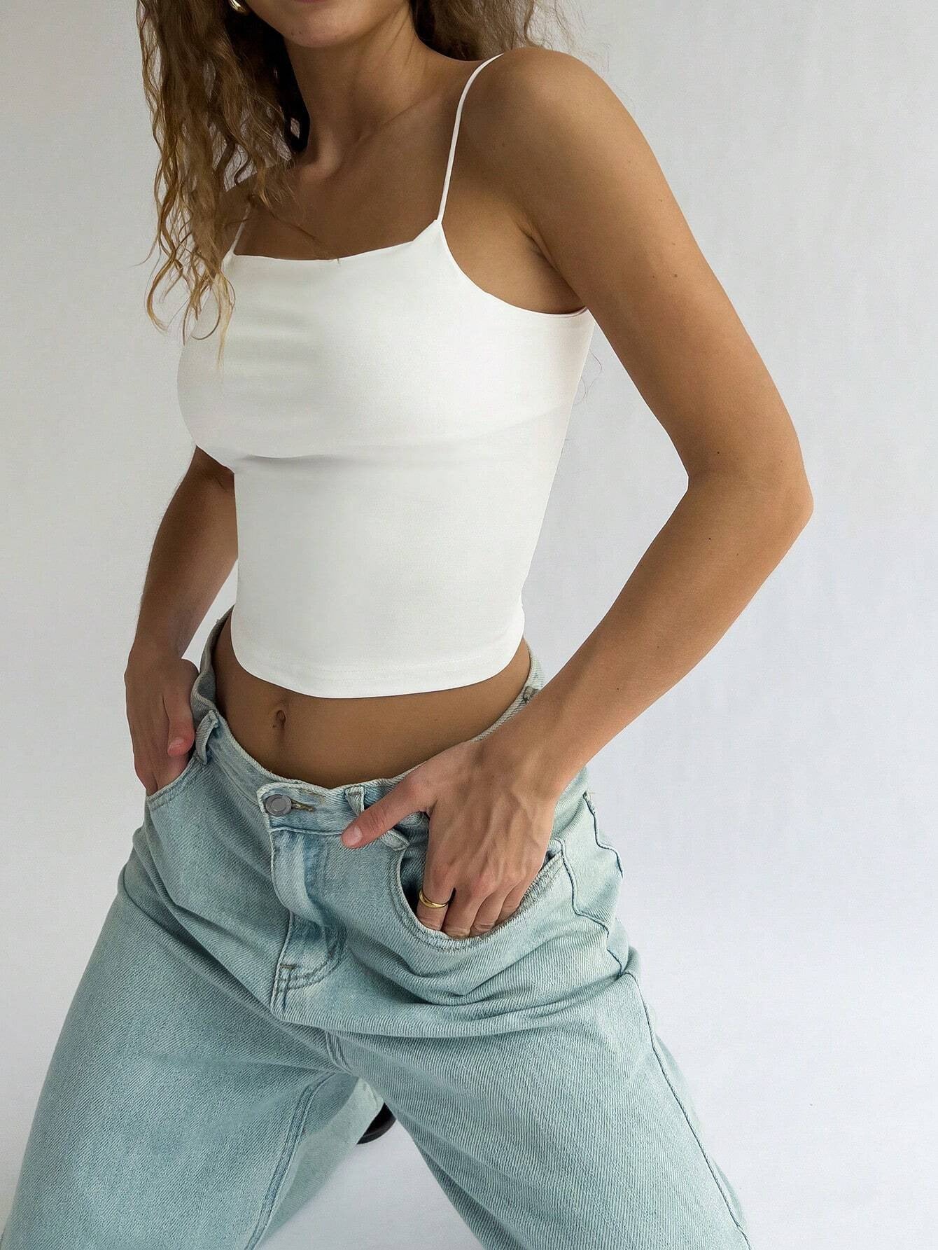 Snyggt ärmlöst Crop-Top för Stilmedvetna