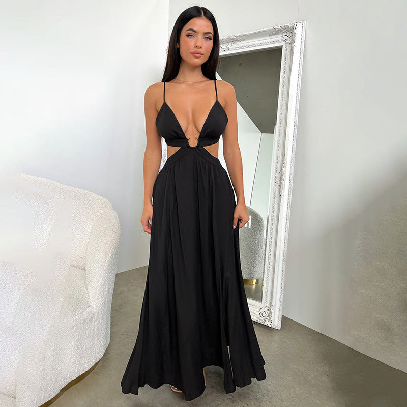 Elegante Cut-out Maxikjole fra Luminous Style