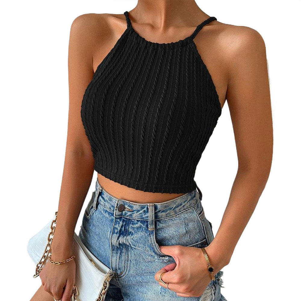 Stilfuld cropped top med raffineret ribstruktur