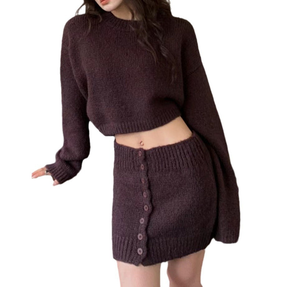 Chic cropped strikoutfit med høj talje til kvinder