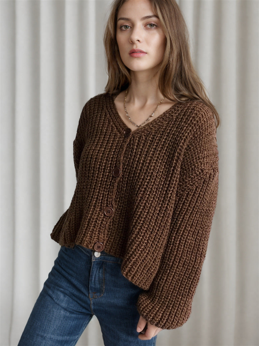 Moderne cropped strikjakke med tekstur og charme