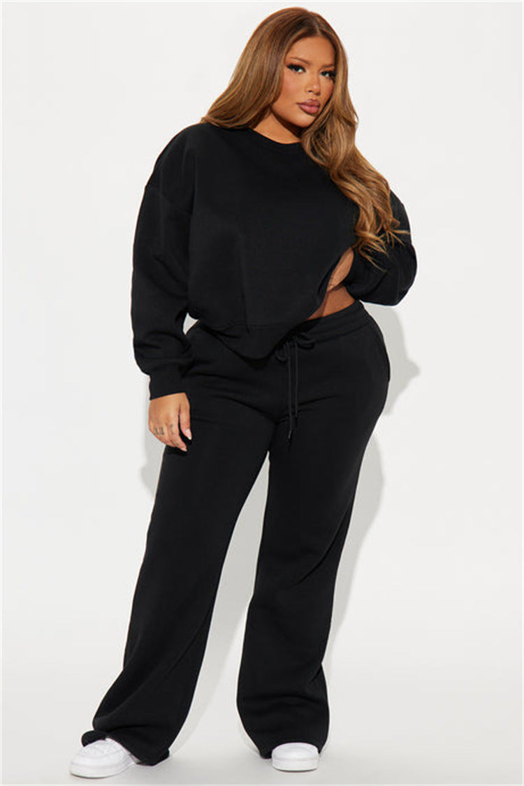 Cropped Sweatshirt med Voluminøse Ærmer fra Stilsikker