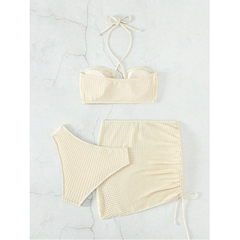 Snygg Bandeau-Bikini med Trendig Wrapkjol