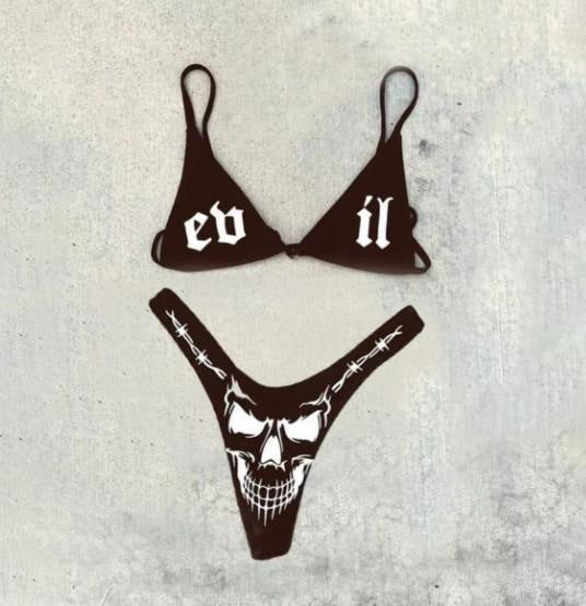 Eleganta Bikiniset med Unikt Grafiskt Mönster