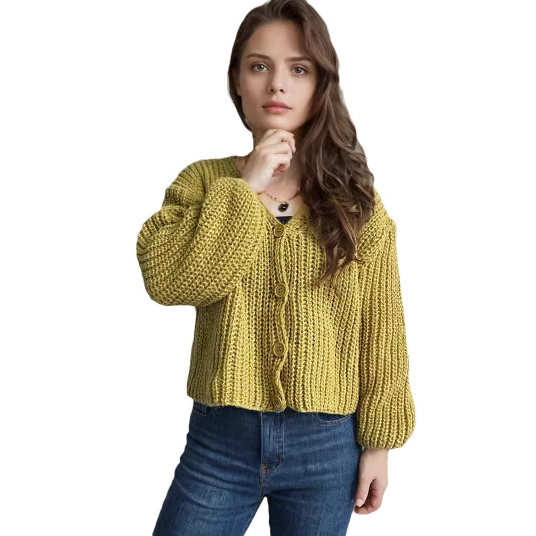 Moderne cropped strikjakke med tekstur og charme