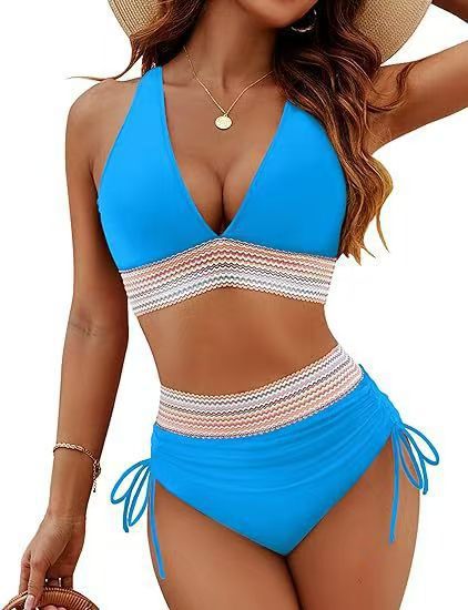 Bikinis för kvinnor med hög midja och trendiga detaljer