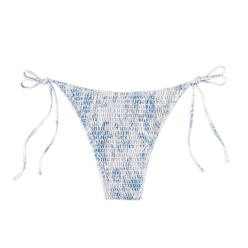 Stilrent Bikini-Höschen med justerbart snördesign