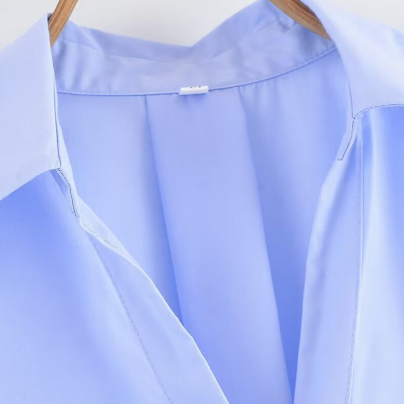 Elegant Bluse med Løs Silhuet og Chic Ærmer