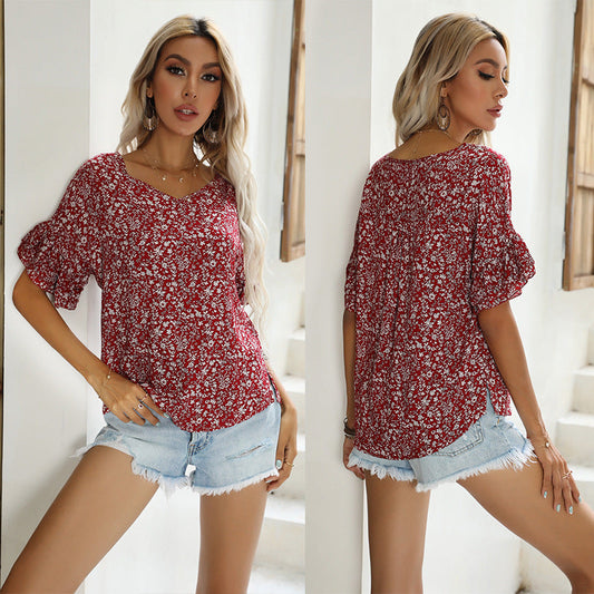 Blomsterinspireret Bluse til Den Modebevidste Kvinde