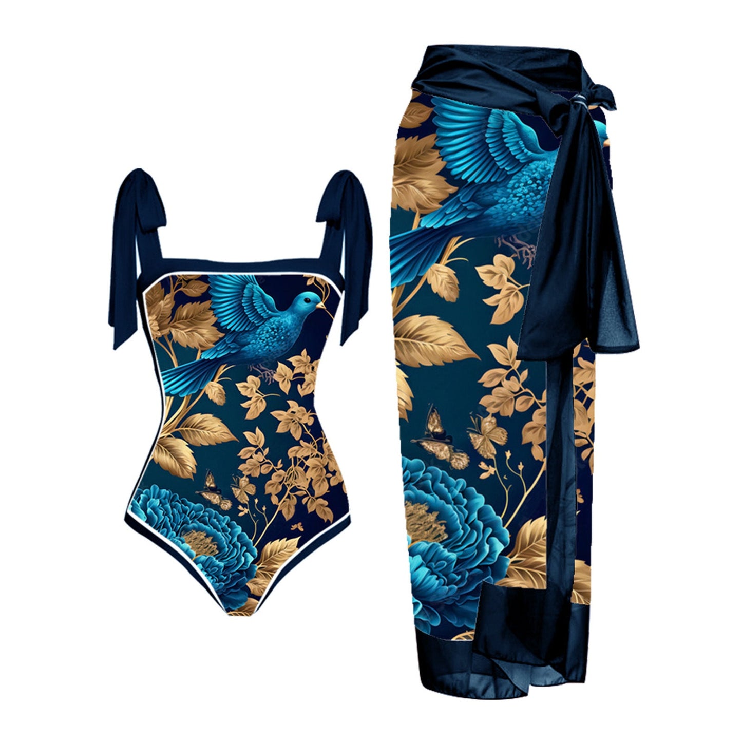 Elegant Badhälsning Set med Chic Knytdräkt