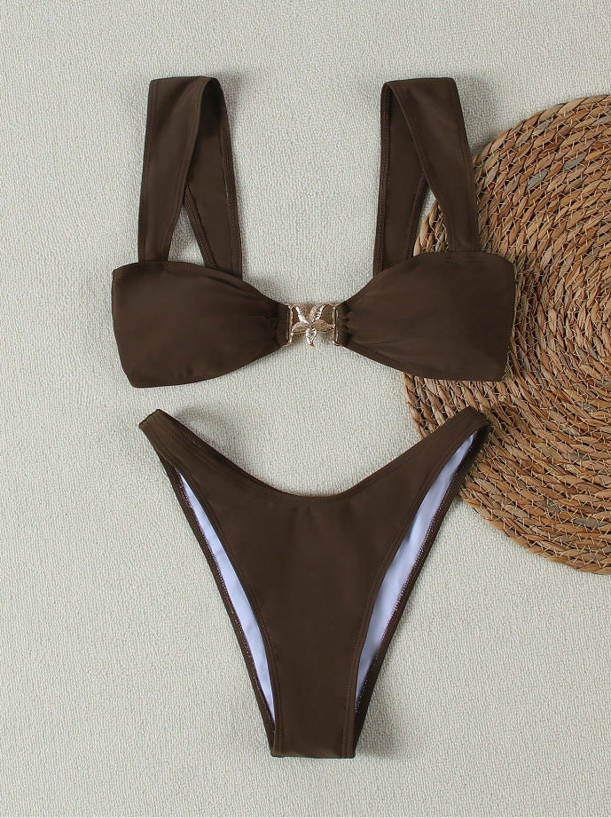 Eleganta Bikiniset med Knytdetalj och Finstilt Design