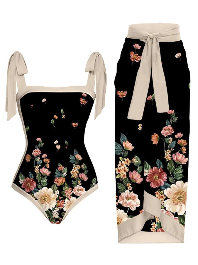 Elegant Badhälsning Set med Chic Knytdräkt