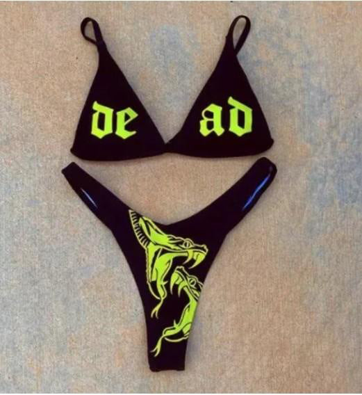 Eleganta Bikiniset med Unikt Grafiskt Mönster