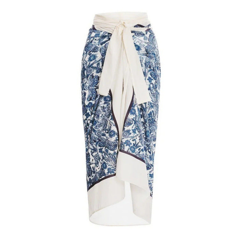 Snyggt Badset med Finstämd Sarong och Blommönster