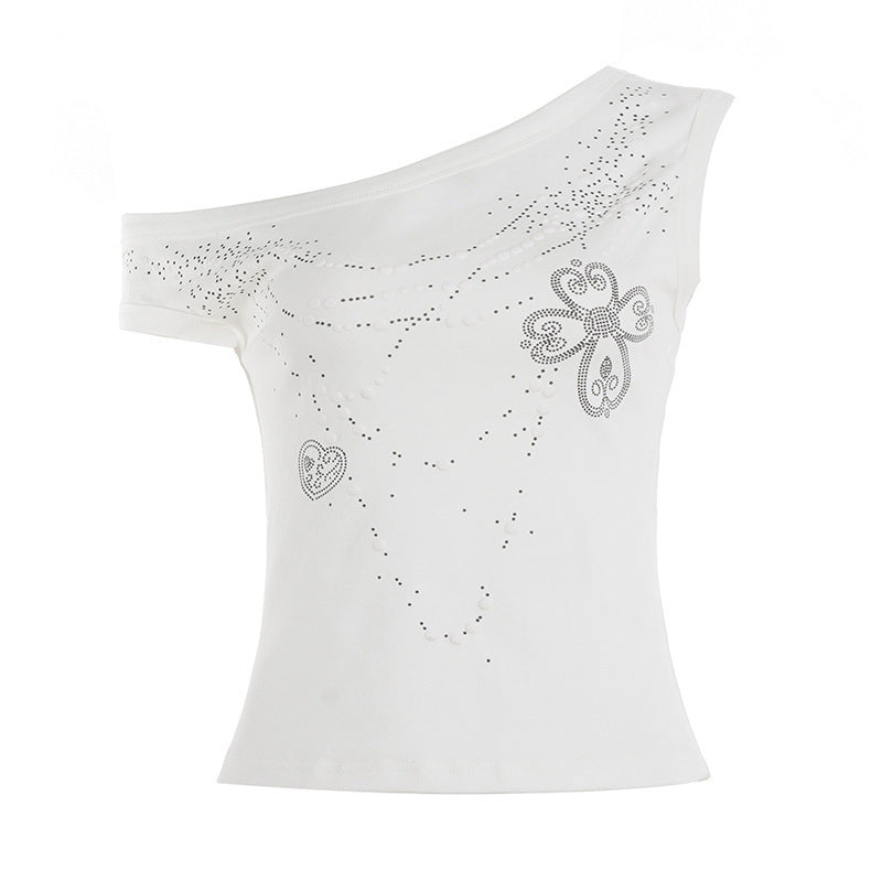 Elegant asymmetrisk linne med unik design och detaljer