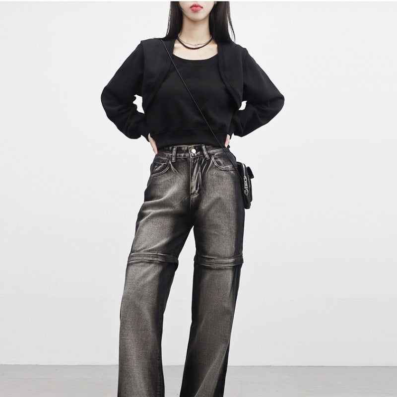 Moderne cropped Sweatjacke til kvinder fra TrendLounge