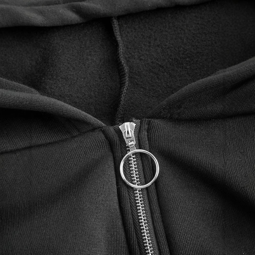 Moderne cropped Sweatshirt med unikke detaljer og rummelige ærmer