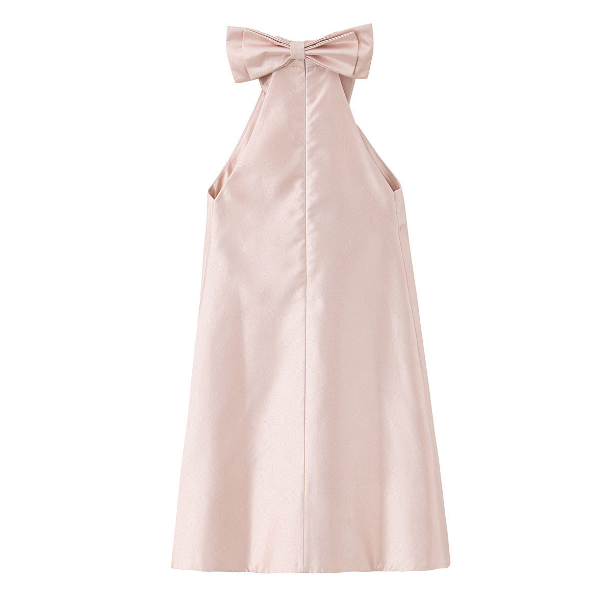 Elegant Klänning med Asymmetrisk Design och Chic Ryggdekoration
