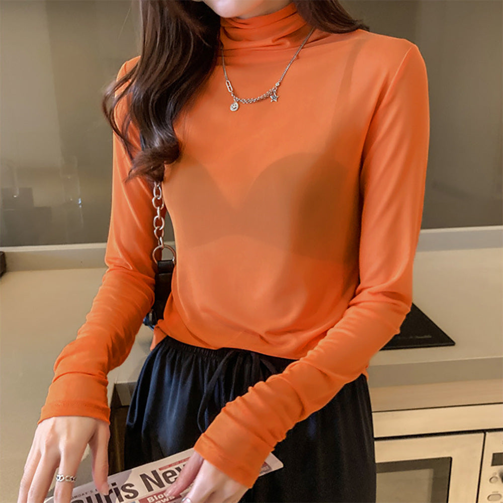 Gennemsigtig Turtleneck-Trøje med Stil