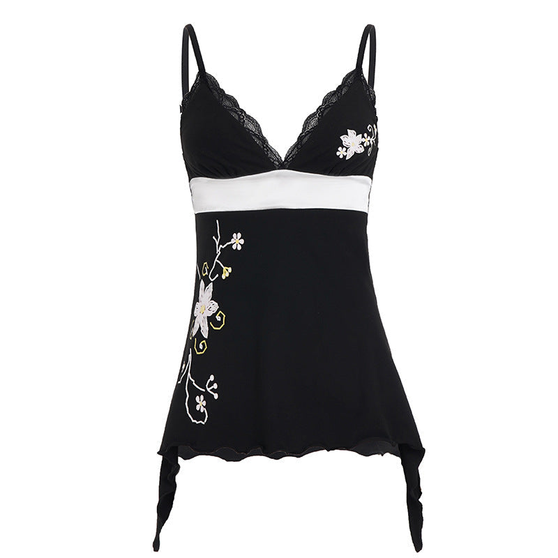 Elegant badmode med blommigt mönster och justerbara band