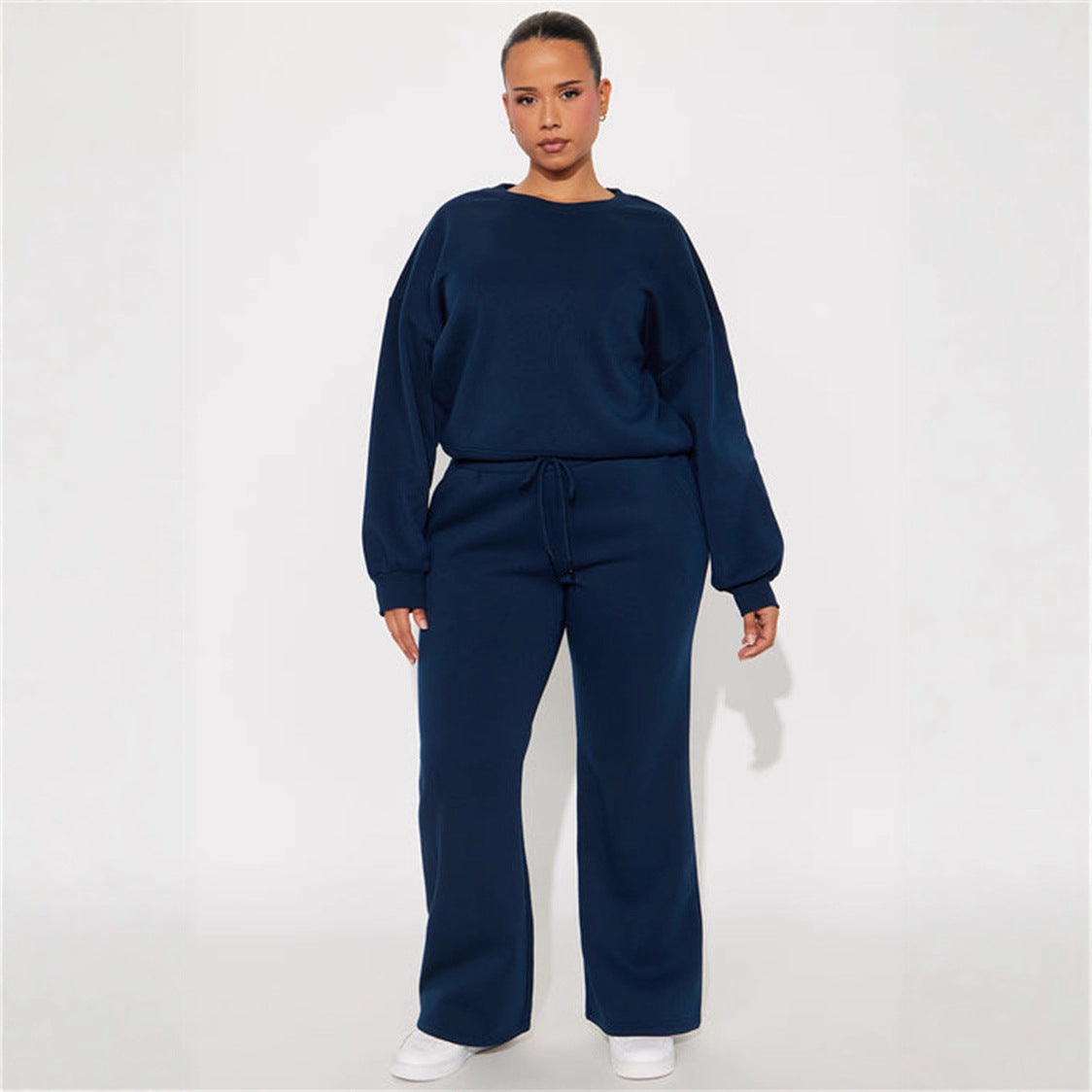 Cropped Sweatshirt med Voluminøse Ærmer fra Stilsikker