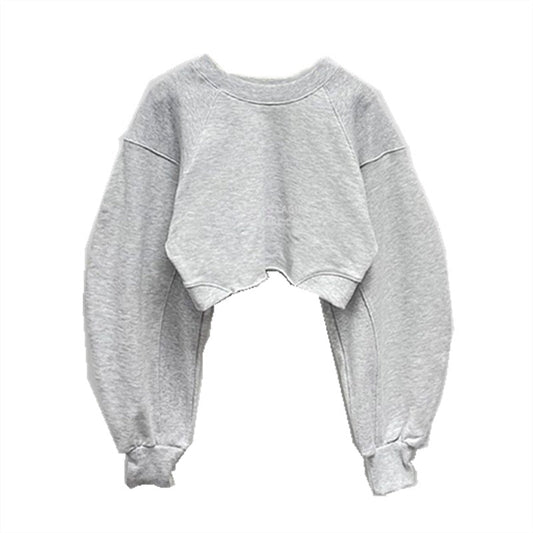 Cropped Sweatshirt til Damer med Luftige Ærmer