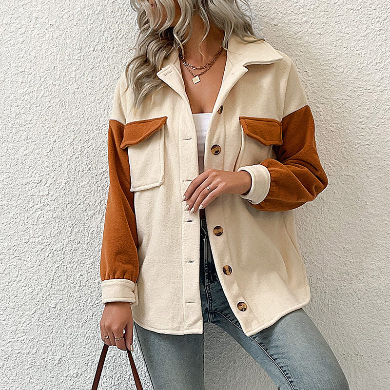 Elegant Overshirt för Kvinnor med Kontrastfärger