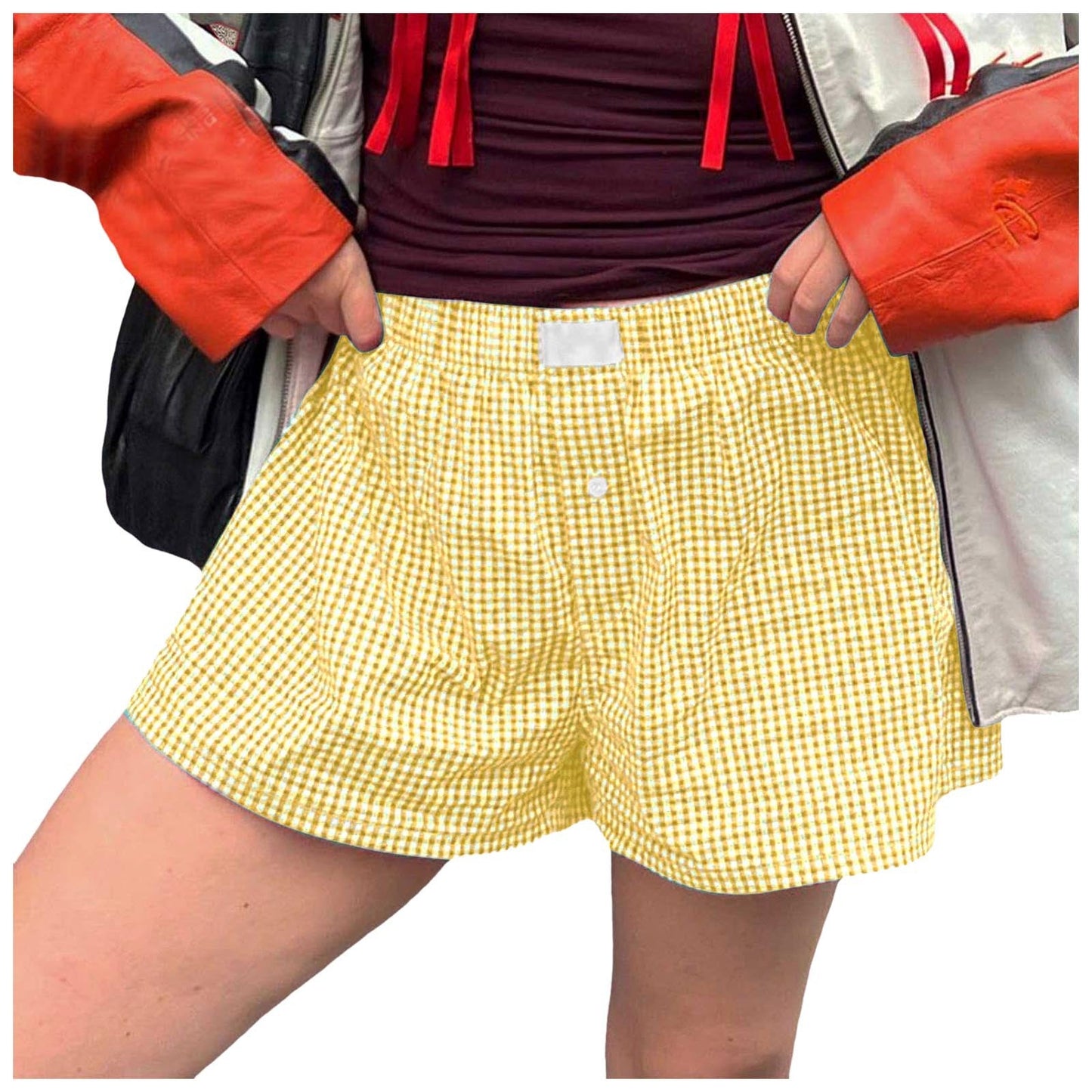 Stilfulla Boxershorts för Kvinnor med Rutigt Mönster